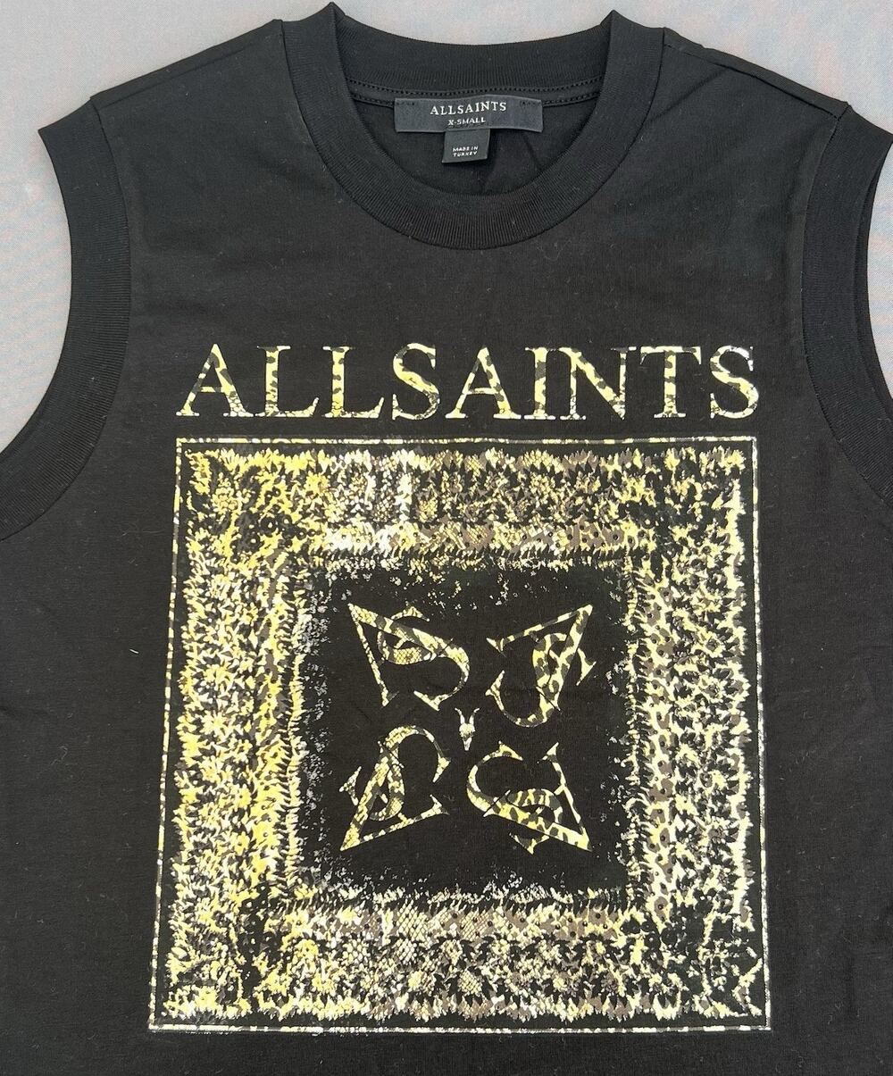 AllSaints Women's Leana Imogen Black Tank XS Extra Small